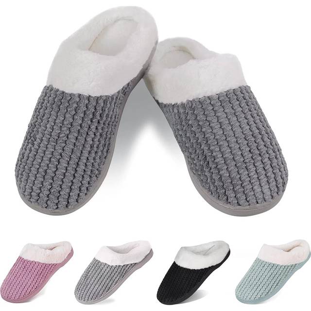 YALOX Slippers for Womens Warm Memory Foam Anti-Slip House Shoes Comfo
