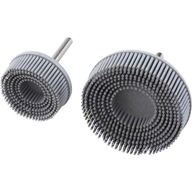 (Green, 3 Inch) 2 or 3 Inch Rubber Tapered Bristle Disc Drill Brush Attachment Deburring Disc Brush