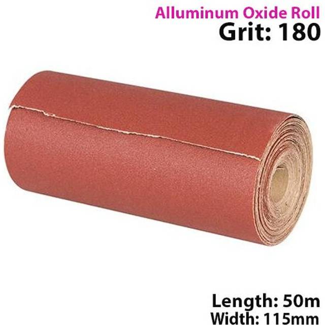 50m 180 Grit Aluminium Oxide Sand Paper Rolls Long Life Sanding Grinding Sheet