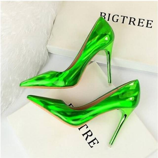 (Assorted) 2020 Women Fetish Women 10.5cm High Heels Plus Size 43 Stripper Scarpins Glossy Pumps Stiletto Wedding Bridal Party Prom Shoes