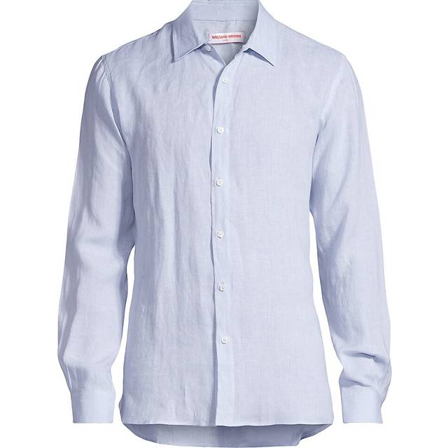 Orlebar Brown Justin Linen Regular Fit Button Down Shirt