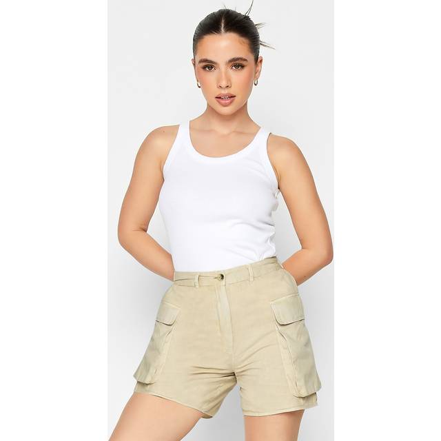 Pixiegirl Stone Brown Cargo Shorts 14 Pixiegirl | Petite Women's Casual Shorts