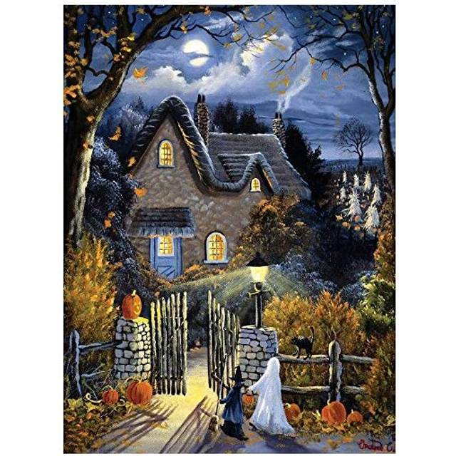 Bits and Pieces - 1000 Piece Jigsaw Puzzle for Adults - Tess's Halloween - 1000 pc Glow in the Dark Jigsaw by Artist Christine Carey