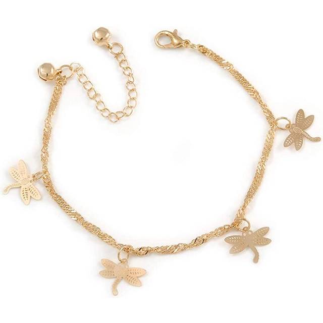 Ankle chain/ anklet/ beach anklet foot jewellery with dragonfly charms for