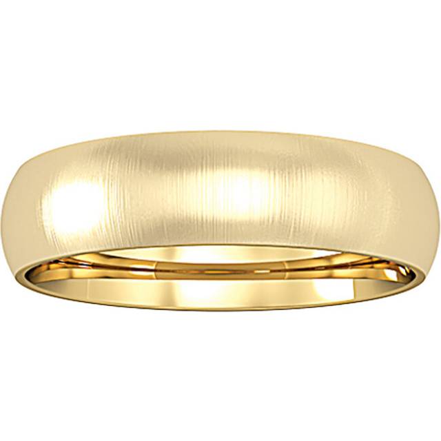 9ct gold jewelco london court vertical satin-brushed band wedding ring 5mm