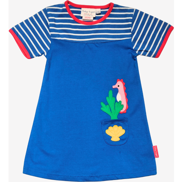 Organic Seahorse Applique T-Shirt Dress - 2-3y 98cm