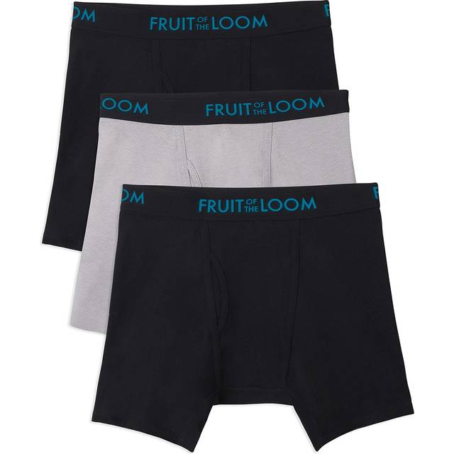 Fruit of the Loom Men&#39;s Breathable Micro-Mesh Boxer Brief Underwear (3