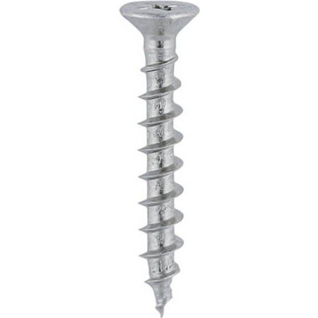Timco - Window Fabrication Screws Countersunk with Ribs ph Single Thread Gimlet Tip Stainless Steel - 4.3 x 35