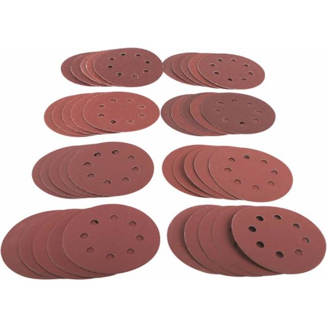 Amtech 40 Piece Mixed Grit Circular Sanding Sheet Set (115mm)