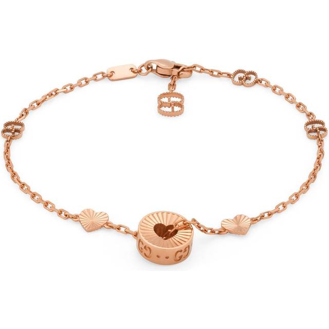 Gucci Icon 18ct Rose Gold Heart Bracelet