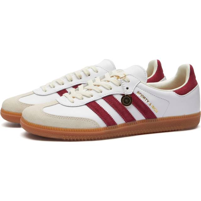 adidas x Sporty & Rich Samba OG 'White Collegiate Burgundy' IF5660 - White/Collegiate Burgundy/Cream White - 11