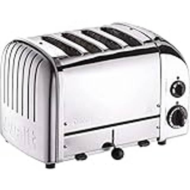 Dualit classic 4 slot toaster with sandwich cage polished stainless steel 40590