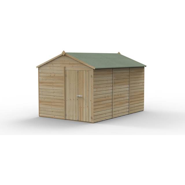 Forest Beckwood 8x12 Apex Shed - No Windows - Double Door (Installed)