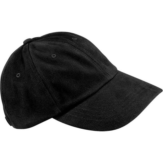 (One Size, Black) Beechfield Unisex Low Profile Heavy Brushed Cotton Baseball Cap