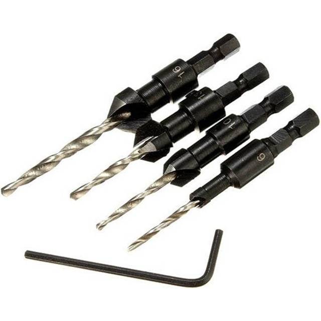 4pcs Carpentry Countersink Drill Bit Set Wood Working Tools
