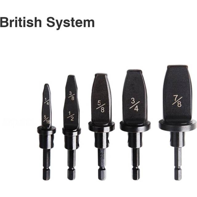 (British System) 5pcs Swaging Tool Pipe Expander Tube Expander Household Drill Bit Set