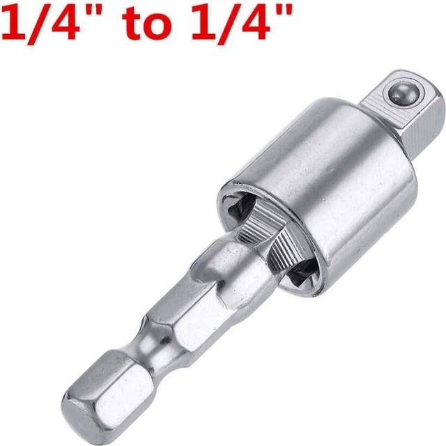 (1/4) 1/4 Inch Shank Socket Adapter Nut Driver Socket Impact Hex Shank Extension Drill Shank Adapter