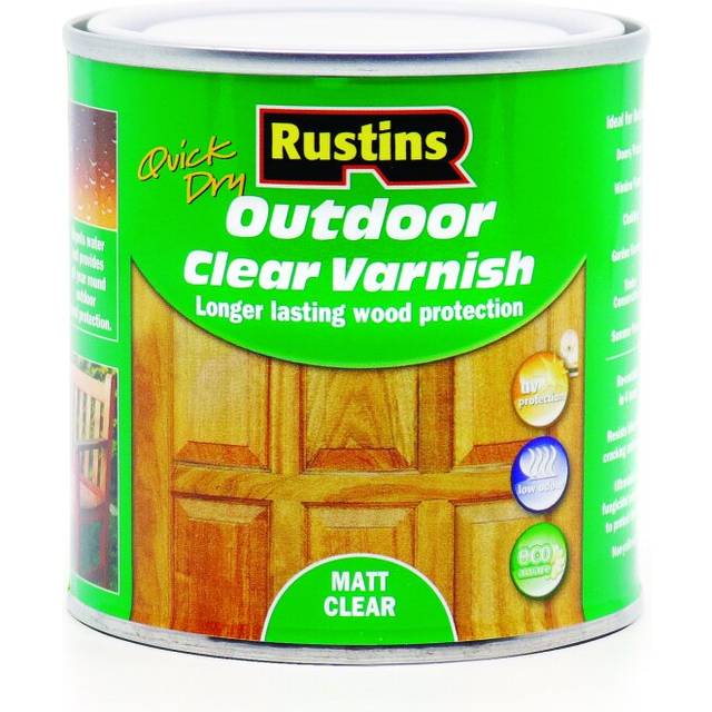 Rustins Quick Dry Outdoor Varnish Matt - Clear 250ml
