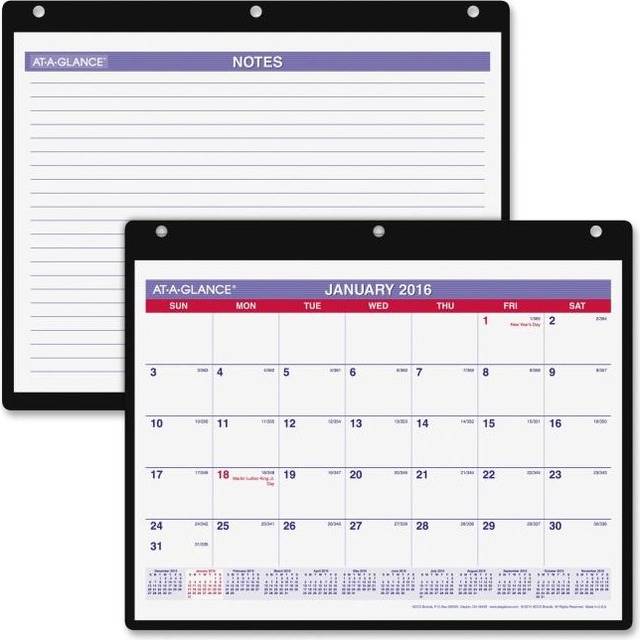 At A Glance AAGSK800 Monthly Desk Wall Calendar, 12 Month