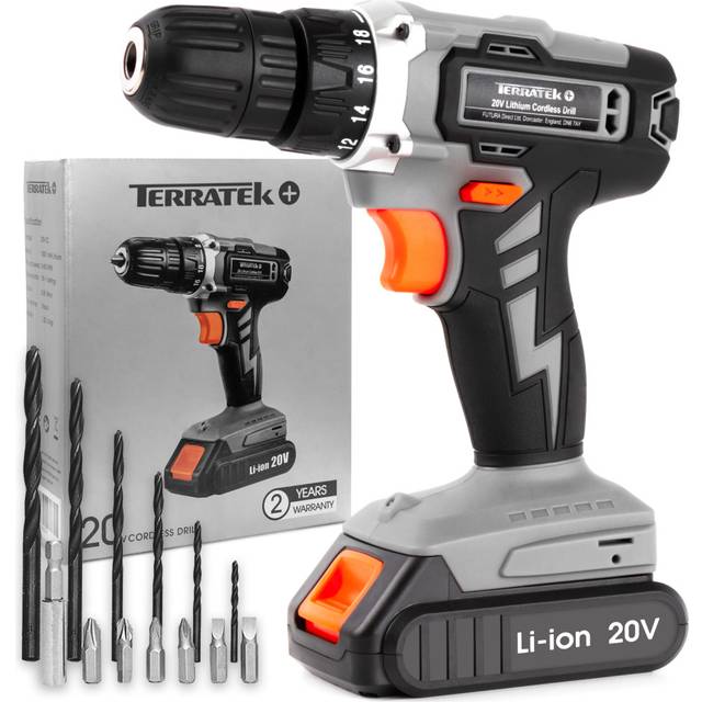 Cordless drill/screwdriver power drill combi driver set with battery & charger