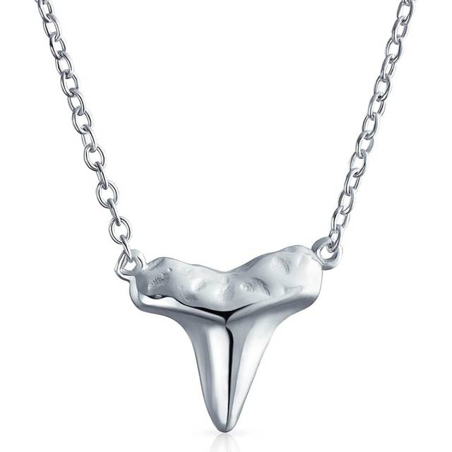 Nautical Fisherman Shark Tooth Pendant Necklace For Women For Teen 925 Sterling Silver