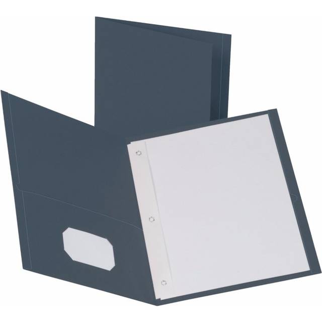 Folder Twin-Pocket With Fasteners - Dark Blue, Pack 25