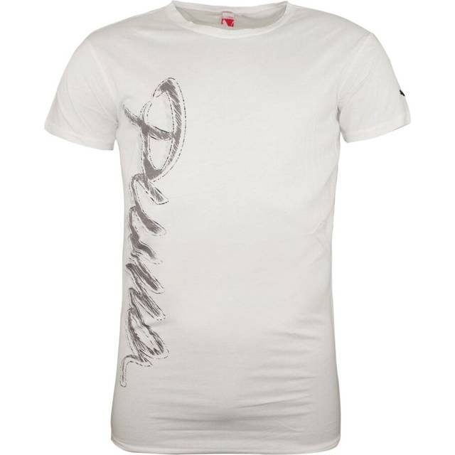 Puma Womens Oversize Short Sleeved T-Shirt Graphic Tee 822354 01 - White - Size Medium