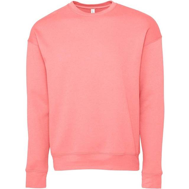 (XS, Pink) Bella + Canvas Adults Unisex Drop Shoulder Sweatshirt