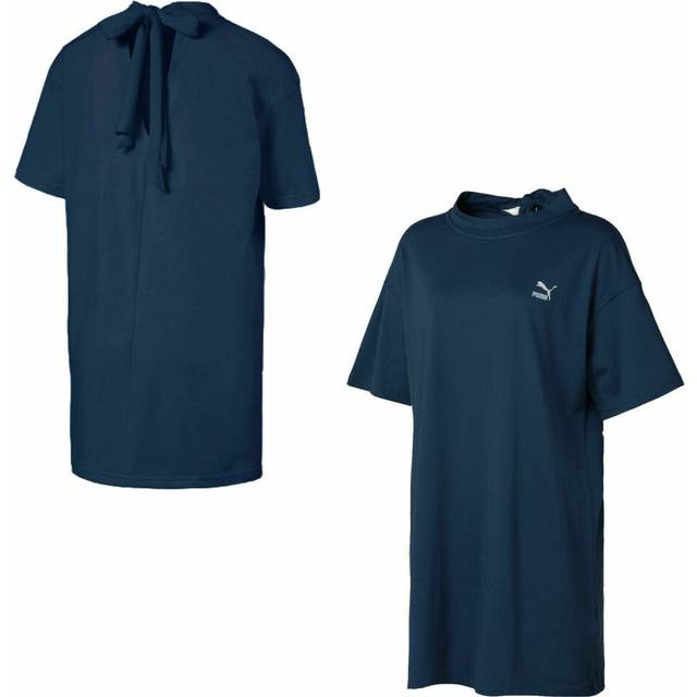 Puma bow elongated womens blue top