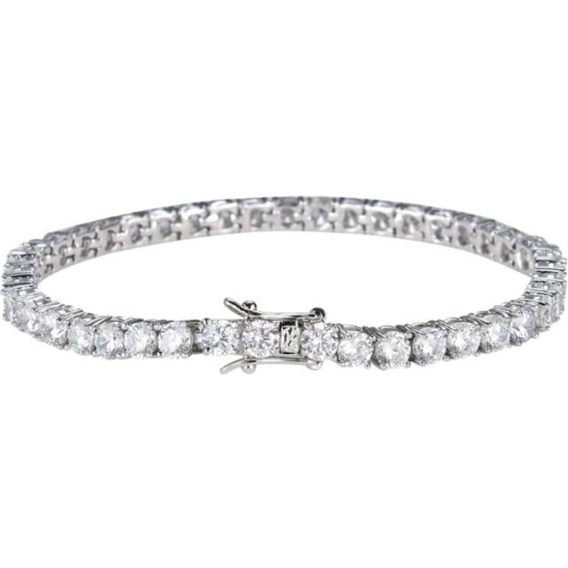 Elegant Silver Tennis Bracelet CZ High Quality Diamond Look