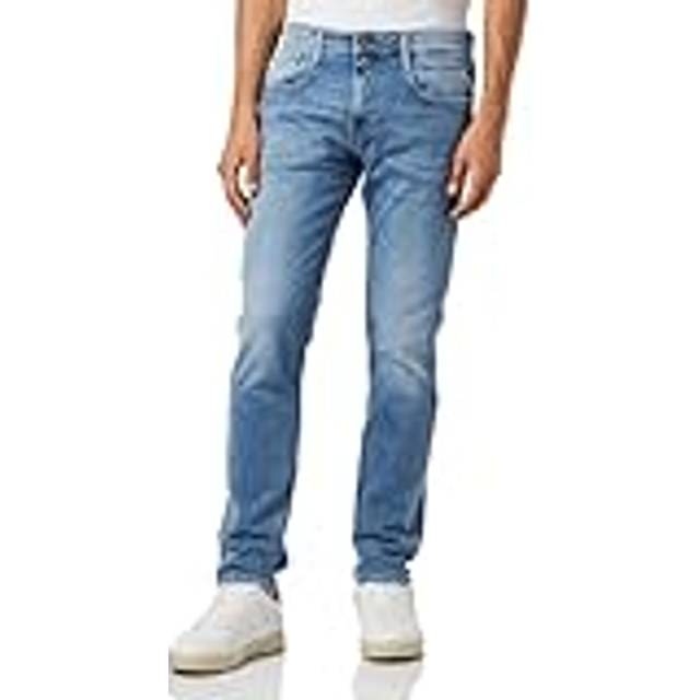 Replay Herrar Slim fit Jeans Anbass originalkollektion, 010 ljusblå, 27W / 32L