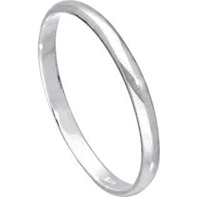 Sterling Silver 2mm D Shaped Wedding Band Ring Size V (Available E - W)
