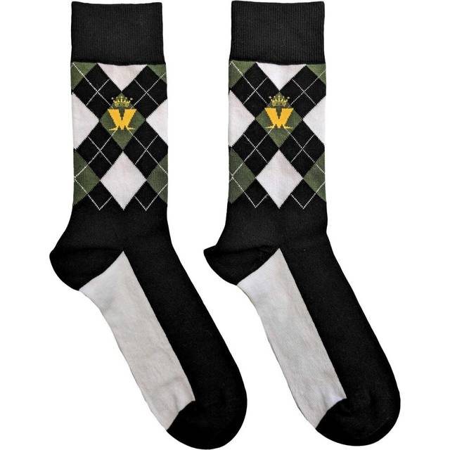 (7 UK-11 UK, Black/Green) Madness Unisex Adult Diamond Logo Socks