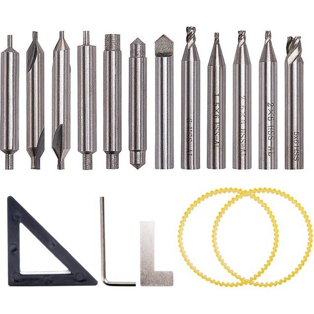 12pcs HSS Milling Cutter Drill Bit Set Locksmith Tools Vertical Spare Parts For Key Cutting Machine