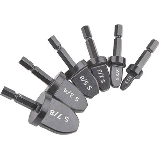 6pcs 1/4-7/8 Inch Imperial Hexagonal Tube Expander Drill Bit Air Conditioner Copper Pipe Flaring Tool Rotary Swaging