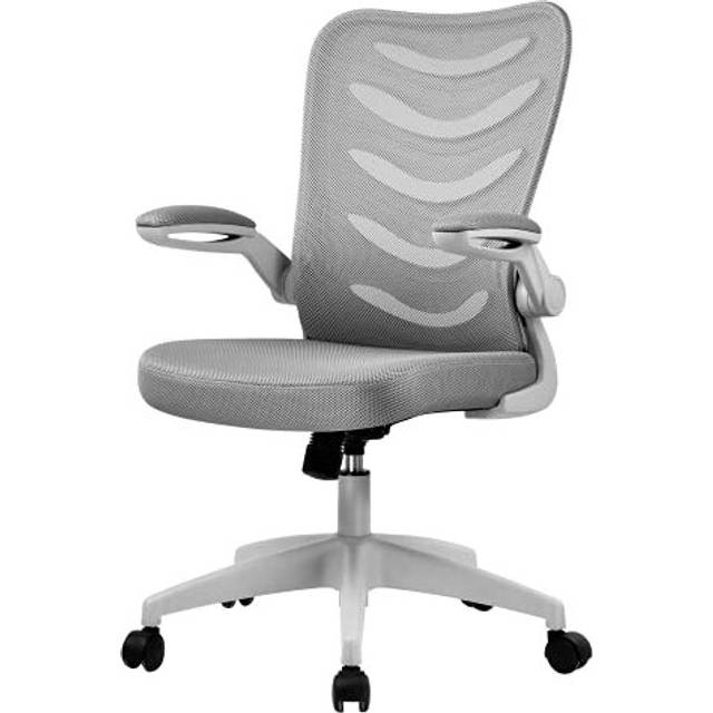 COMHOMA Desk Chair with Armrest Computer Chairs Ergonomic Conference Executive Manager Work Chair (Grey)