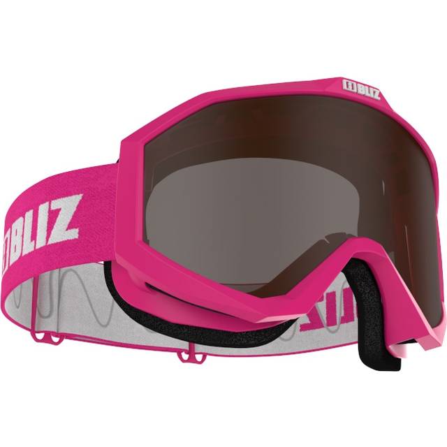 Bliz Liner Jr - Skidglasögon - Børn Black - White Logo Brown W Silver Mirror Cat 3