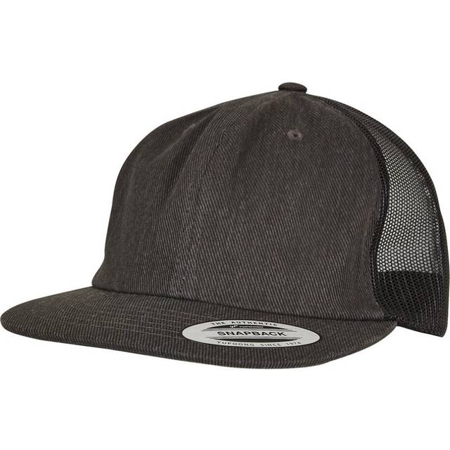 (One Size, Black Raw) Flexfit Unisex Adult Denim Trucker Cap
