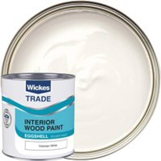 Wickes Trade Eggshell Wood & Metal Paint - Victorian White - 1L