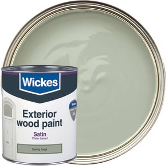 Wickes Exterior Satin Paint - Spring Sage - 750ml - Green (Tbc)