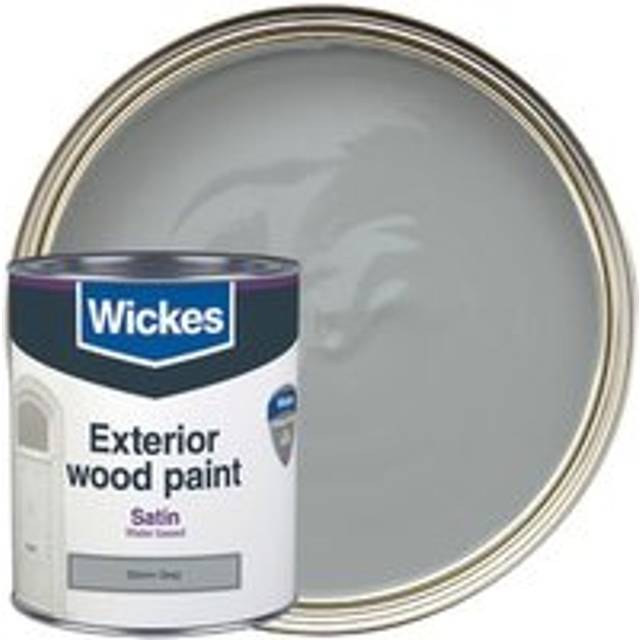 Wickes Exterior Satin Paint - Storm Grey - 750ml
