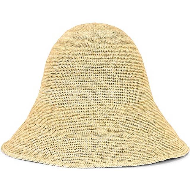 Veronica Beard Teagan Raffia Straw Bucket Hat Natural - M