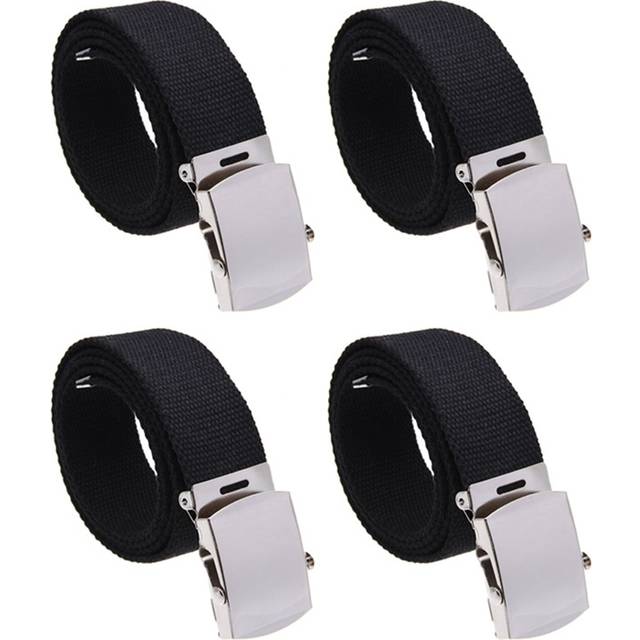 4X Cloth Belt Waistband Band Belt Black Men 38mm