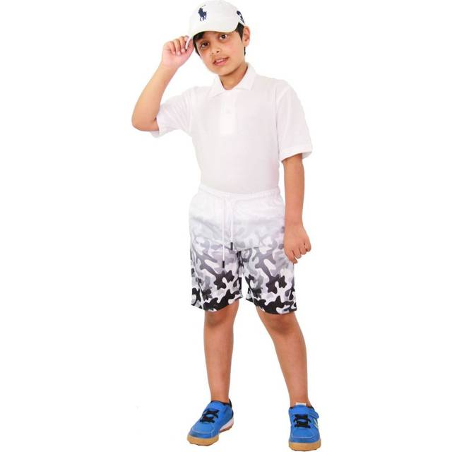 (13 Years) Kids Boys Girls Shorts Two Tone Camouflage Grey Summer Chino Knee Length Pants