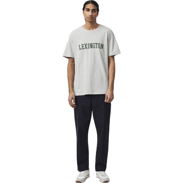 Lexington Mac casual print tee, gray melange