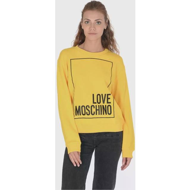 Love Moschino Womens Sweatshirt - Yellow - Size EU 40 (Womens)