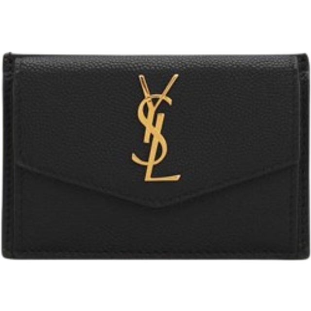 Saint Laurent Leather Wallet in Black - Black. Size all. (all)
