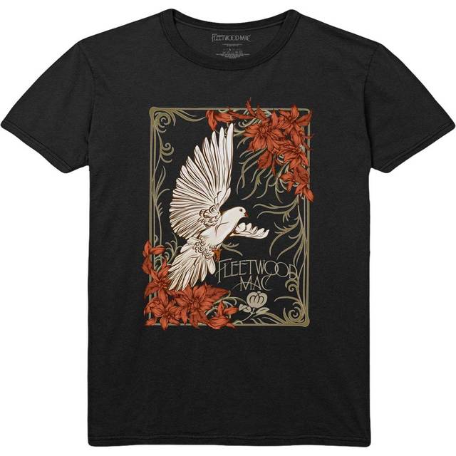 (M, Black) Fleetwood Mac T Shirt Dove Band Logo new Official Unisex Black