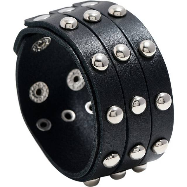 ZORCVENS New Fashion Genuine Leather Male Cuff Bangles Punk Vintage Three Layers Wide Black Brown Bracelet for Men