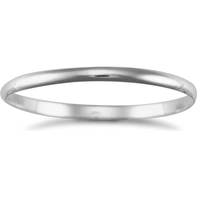 Jewelco London Silver D shape Slave Bangle - Ladies - ABG023